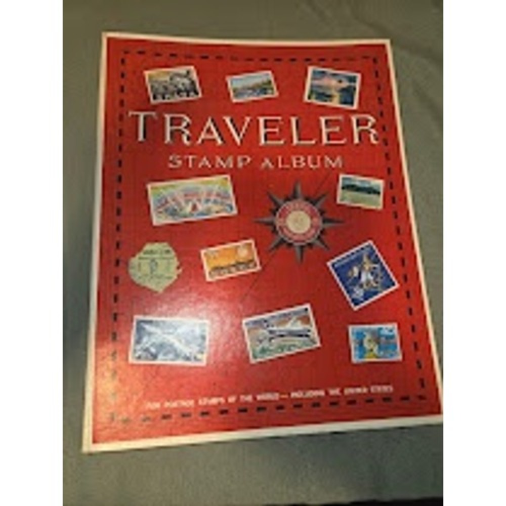 Vintage 1979 H.E. Harris Traveler Stamp Album Postage Stamps of the World Binder